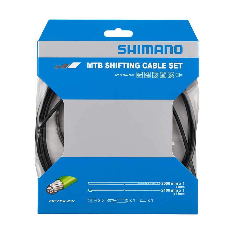 Shimano, MTB 1x Shift Cable Set, Optislick, 2000mm, Black, Shimano/SRAM, Set