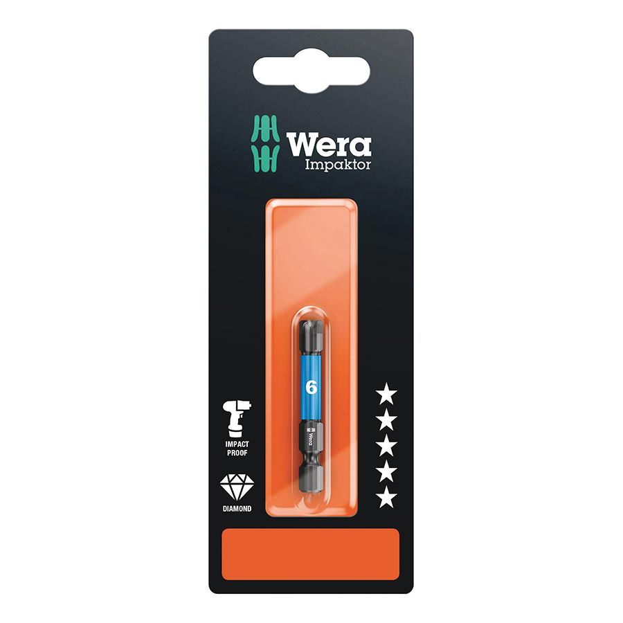 Wera, 840/4 IMP DC Impaktor bits SB, Hex-Plus 6.0 x 50mm