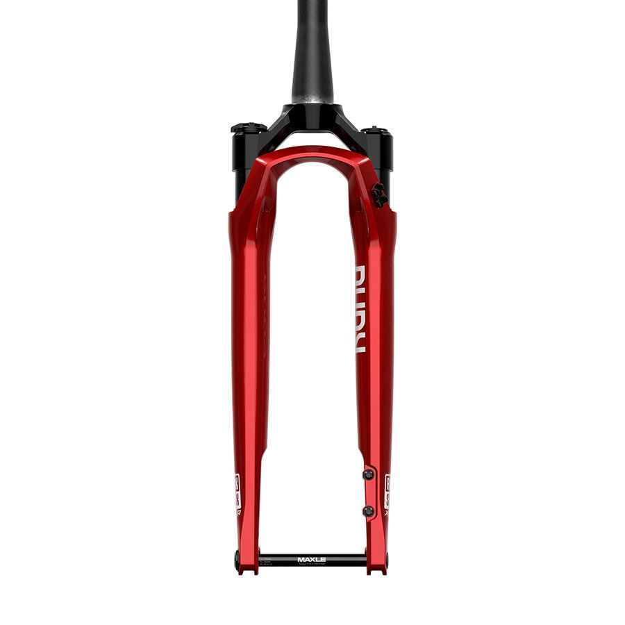 RockShox, Rudy Ultimate XPLR A2, Suspension Fork, 700C, Solo Air, 40mm, 1-1/8''-1.5'', 12x100mm TA, Rake: 51mm, Red