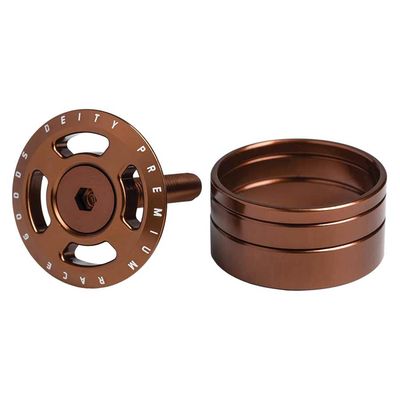 Deity, Crosshair, Topcap and headset spacers, 1-1/8'', Bronze