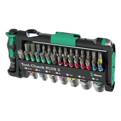 Wera, TOOL-CHECK PLUS 2, : Metric/Imperial, 1/4"
