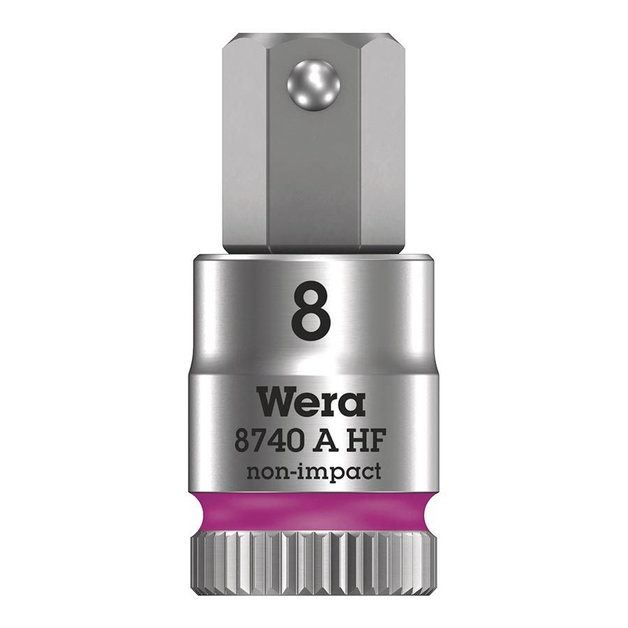 Wera, 8740A HF Zyklop, 1/4'' Drive, Hex 8.0 x 28mm with HF