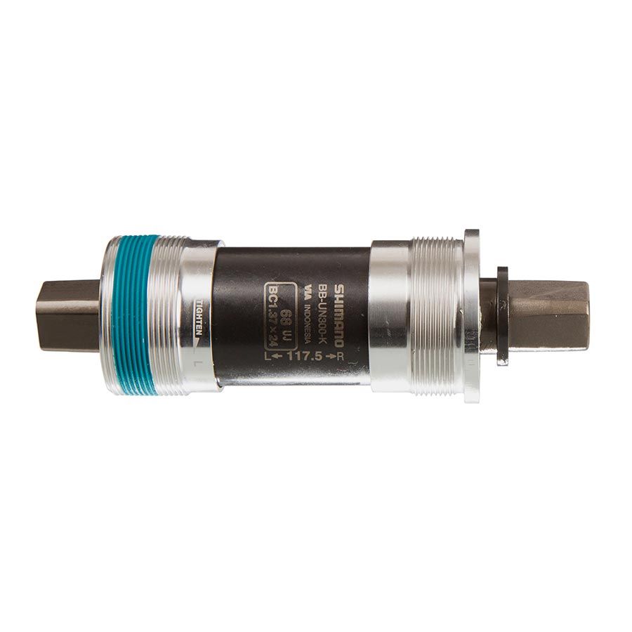 Shimano, BB-UN300-K, Square Taper BB, British, 68mm, : 117.5mm, Silver