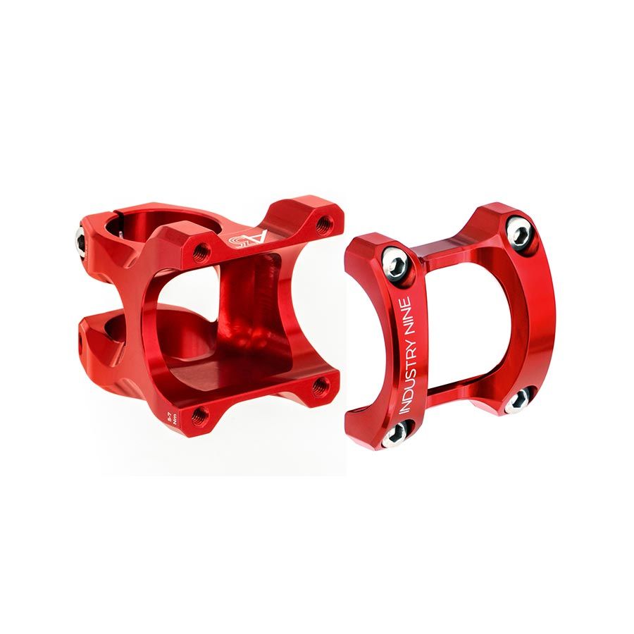 Industry Nine, A35, Stem, Diameter: 35mm, Length: 50mm, Steerer: 1-1/8'', 7Â°, Red