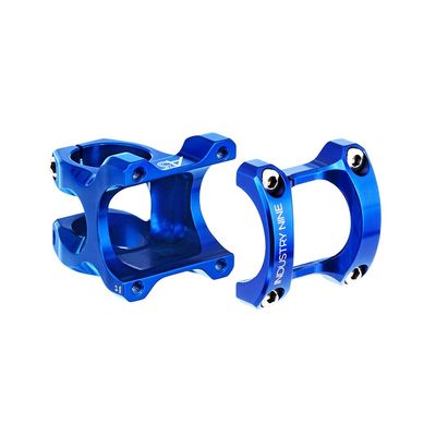Industry Nine, A35, Stem, Diameter: 35mm, Length: 32mm, Steerer: 1-1/8'', 9Â°, Blue