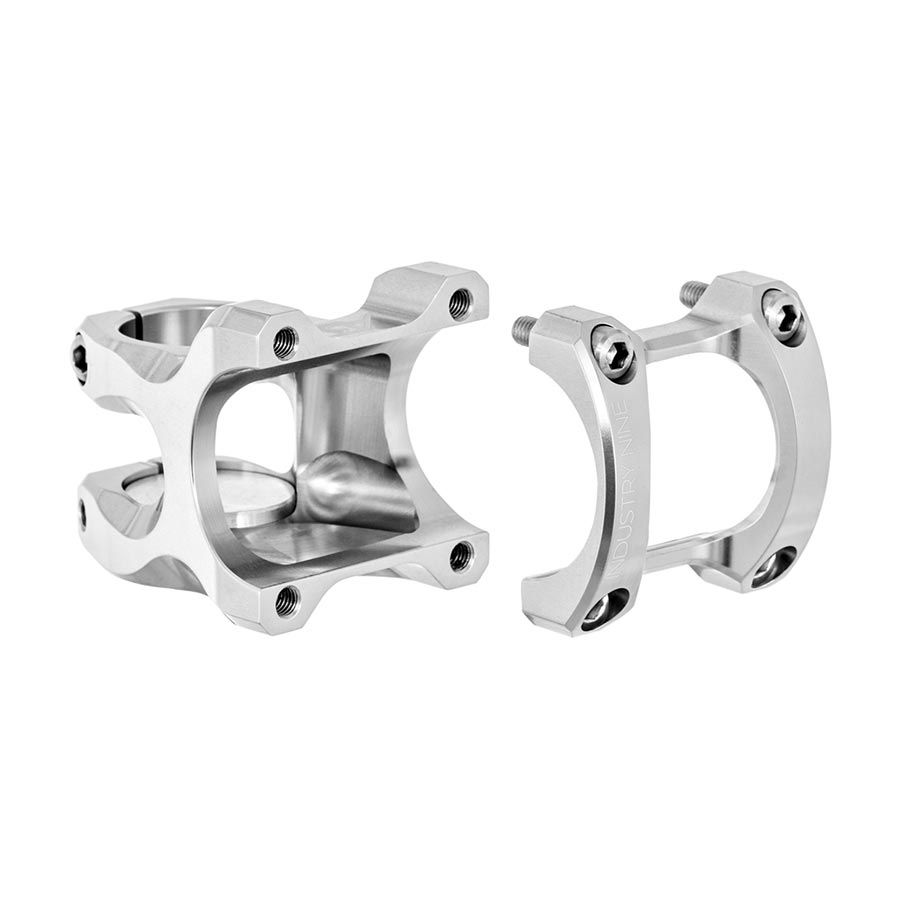 Industry Nine, A318, Stem, Diameter: 31.8mm, Length: 50mm, Steerer: 1-1/8'', 5Â°, Silver