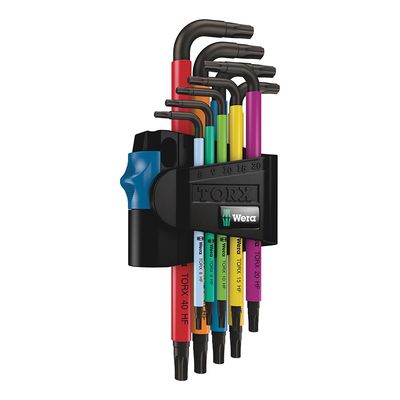 Wera, 967 SL TORXÂŽ HF, Torx Wrench, 9pcs Set, Torx with HF, Set