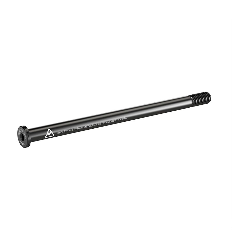 Wheels Manufacturing, Rear 12mm Thru Axle, Thru Axle, Rear, Length: 199mm, Thread Length: 22mm, Thread Pitch: M12x1.75