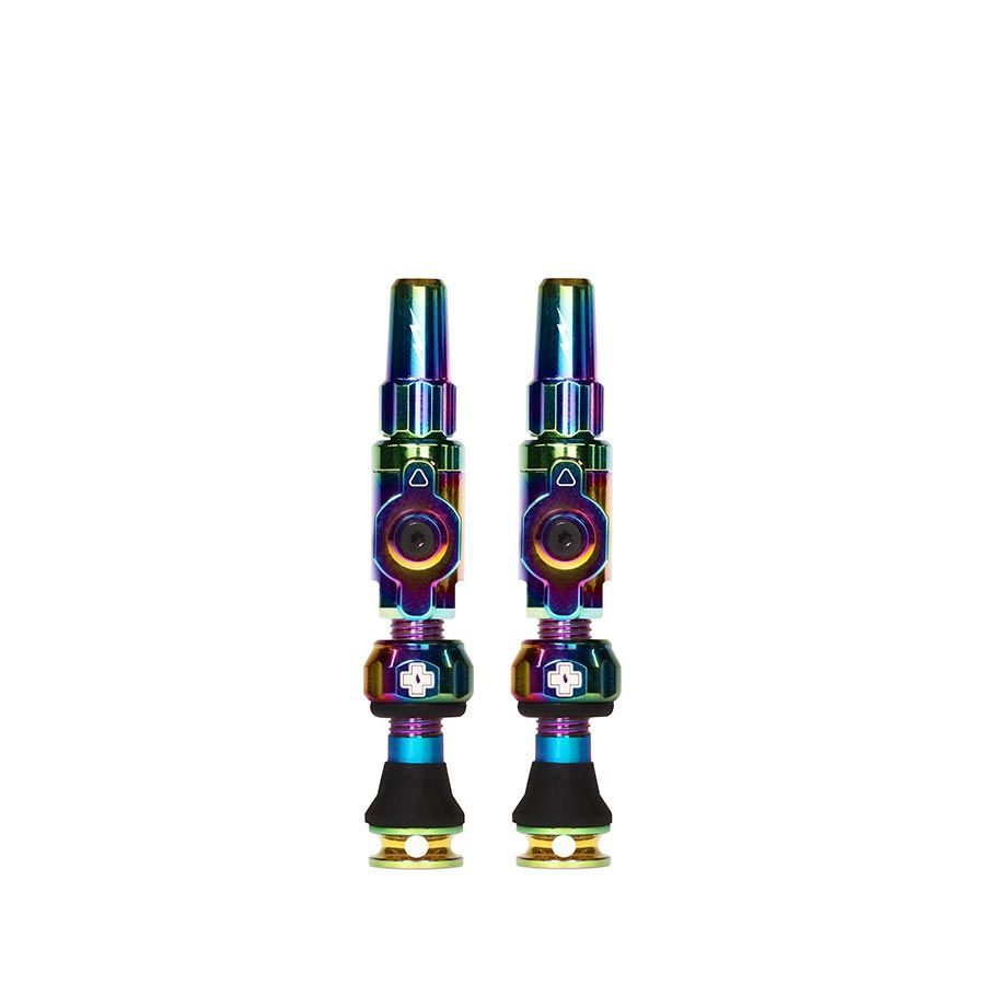 Muc-Off, Big Bore Lite Small, Tubeless Valve, Presta, 30mm, Iridescent, Pair
