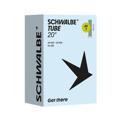Schwalbe, Schrader, Tube, Schrader, Length: 40mm, 20'', 1.60-2.40