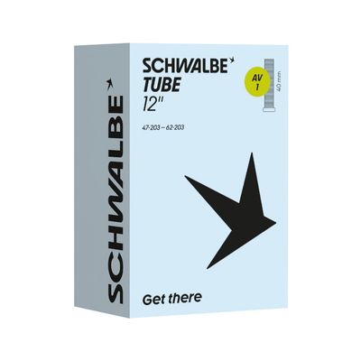 Schwalbe, Schrader, Tube, 45Â° Schrader, Length: 40mm, 12-1/2'', 1.90-2.40