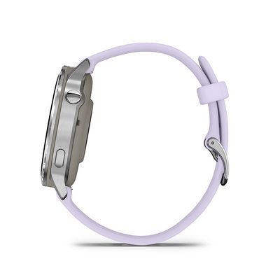 Garmin, Venu 4 41mm, Watch, Watch Color: Silver, Wristband: Periwinkle - Silicone