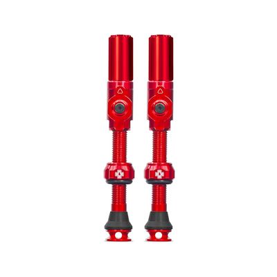 Muc-Off, Big Bore Hybrid Large, Tubeless Valve, Hybrid, 45mm, Red, Pair