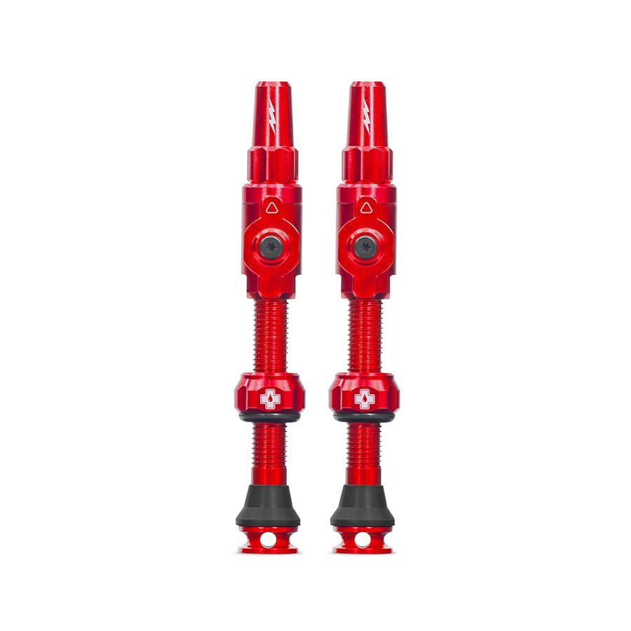 Muc-Off, Big Bore Lite Large, Tubeless Valve, Presta, 45mm, Red, Pair