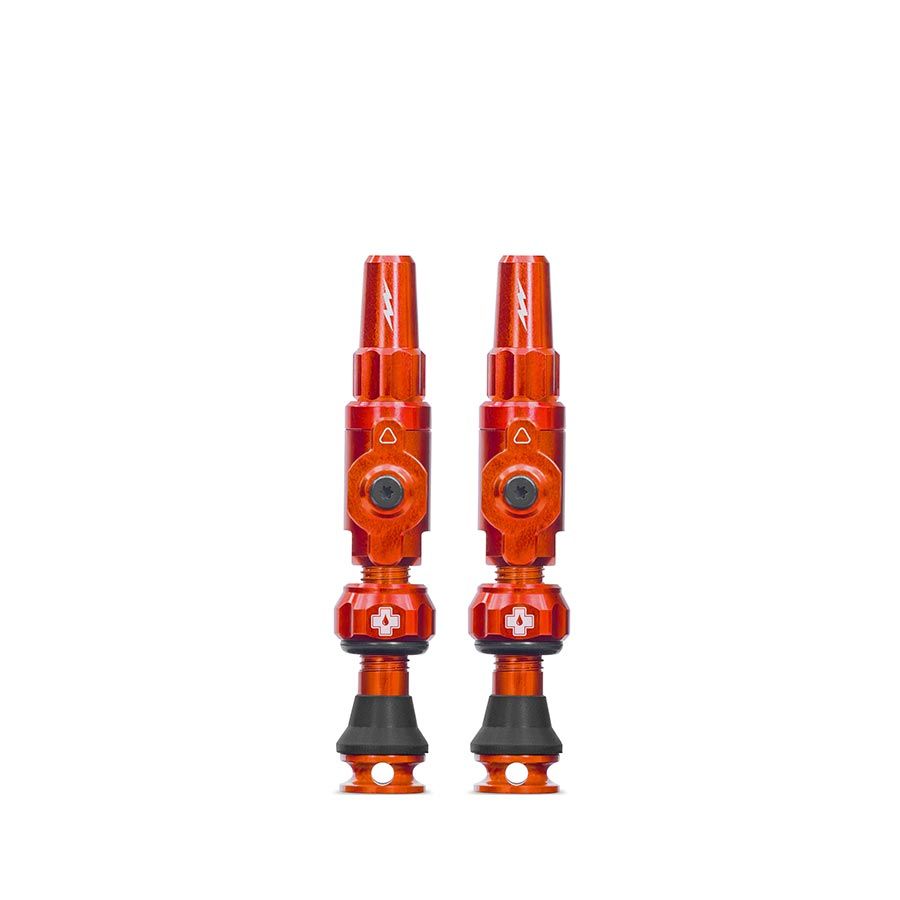 Muc-Off, Big Bore Lite Small, Tubeless Valve, Presta, 30mm, Orange, Pair