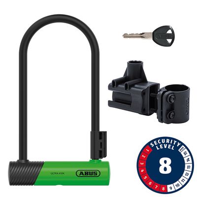 Abus, Ultra 410K, U-Lock, Key, 12mm, 170x230mm, 6.7''x9'', SH34, Green