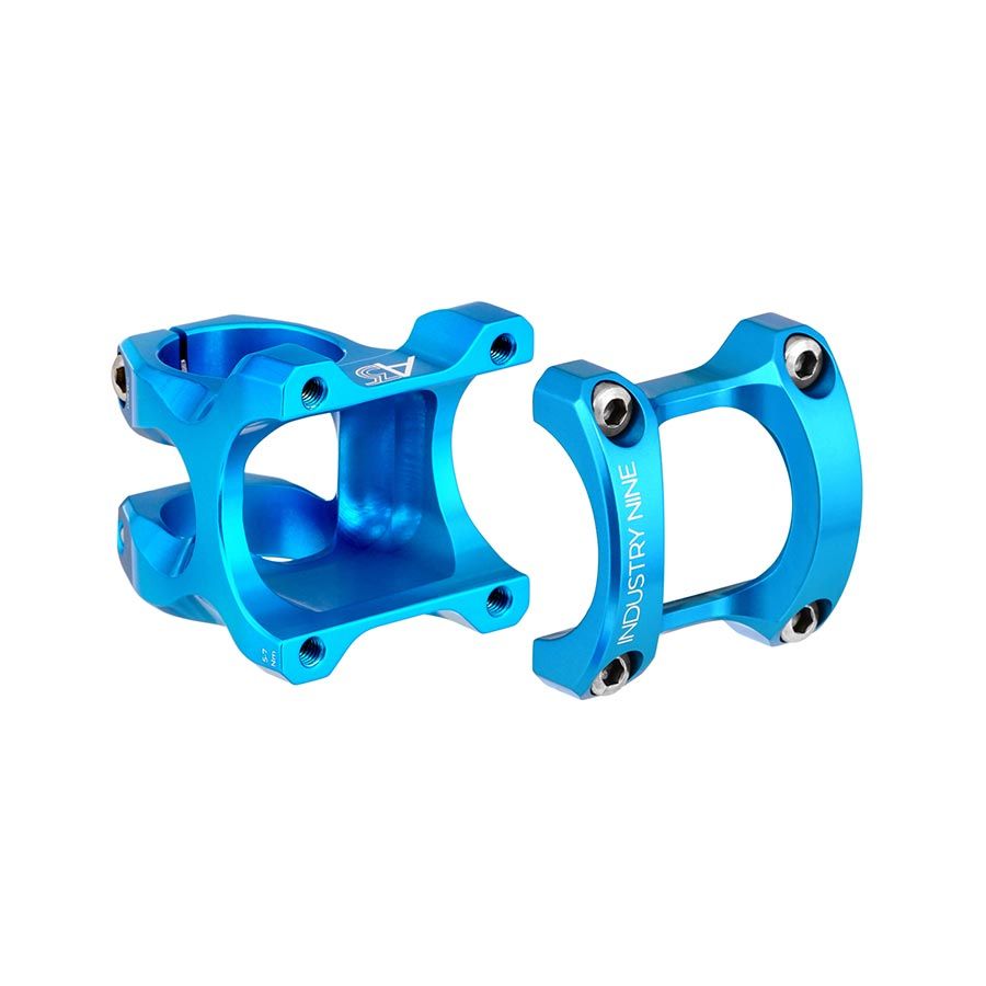 Industry Nine, A35, Stem, Diameter: 35mm, Length: 50mm, Steerer: 1-1/8'', 7Â°, Turquoise