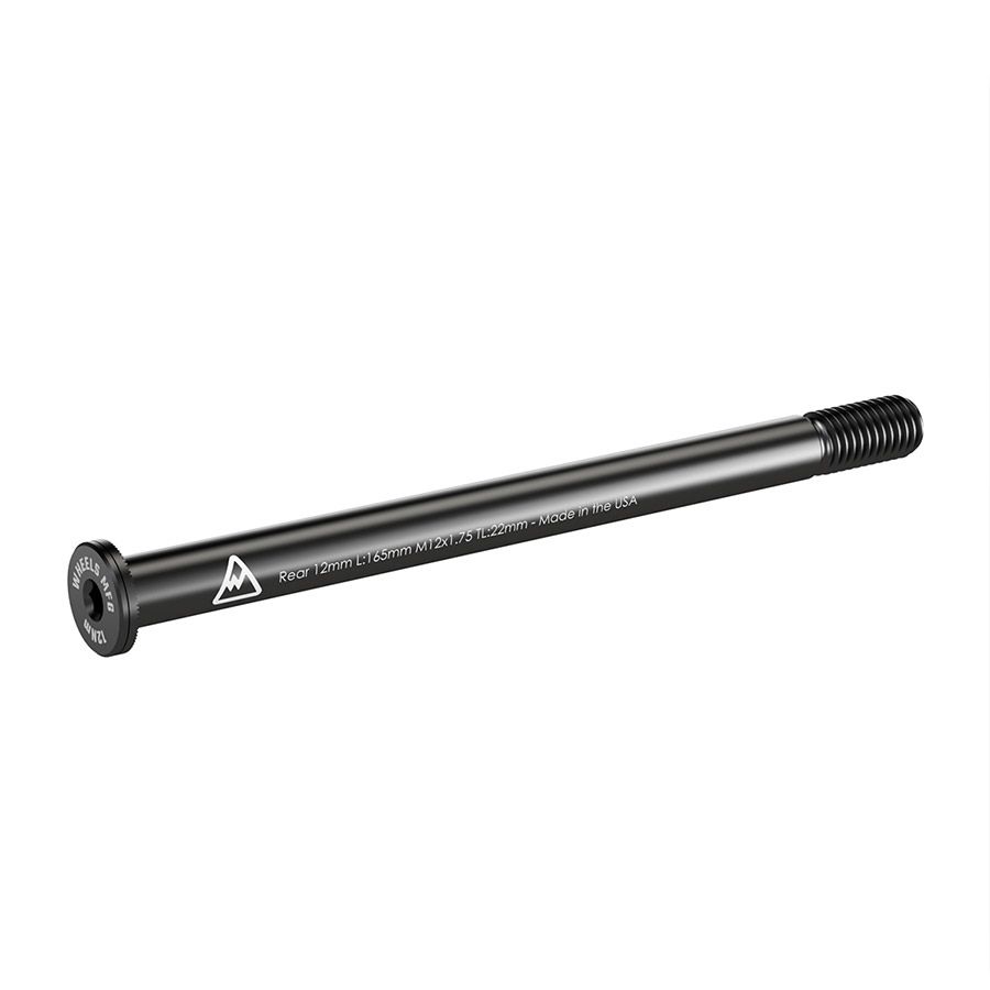 Wheels Manufacturing, Rear 12mm Thru Axle, Thru Axle, Rear, Length: 165mm, Thread Length: 22mm, Thread Pitch: M12x1.75