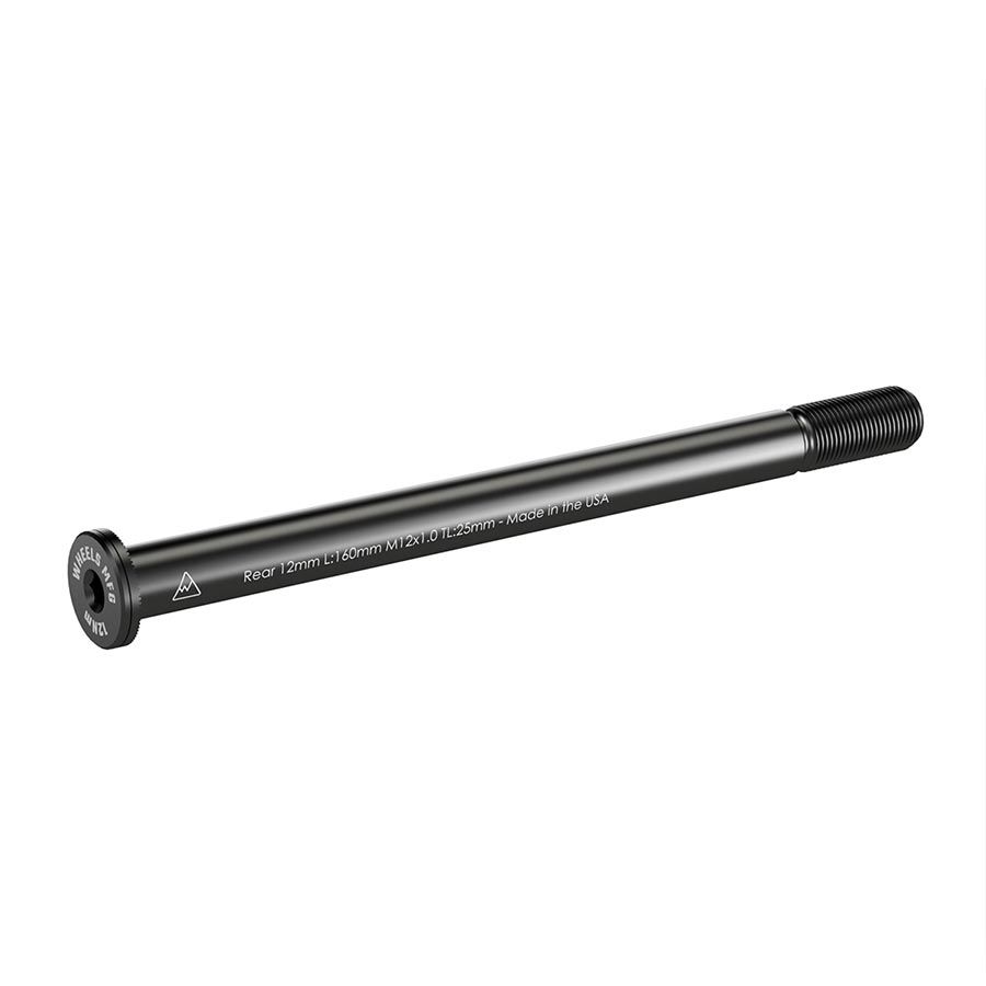 Wheels Manufacturing, Rear 12mm Thru Axle, Thru Axle, Rear, Length: 160mm, Thread Length: 25mm, Thread Pitch: M12x1.00