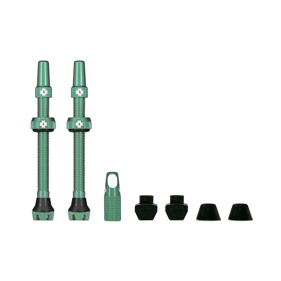 Muc-Off, Tubeless Valve V2, Tubeless Valve, Presta, 44mm, Turquoise, Pair