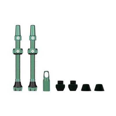 Muc-Off, Tubeless Valve V2, Tubeless Valve, Presta, 44mm, Turquoise, Pair