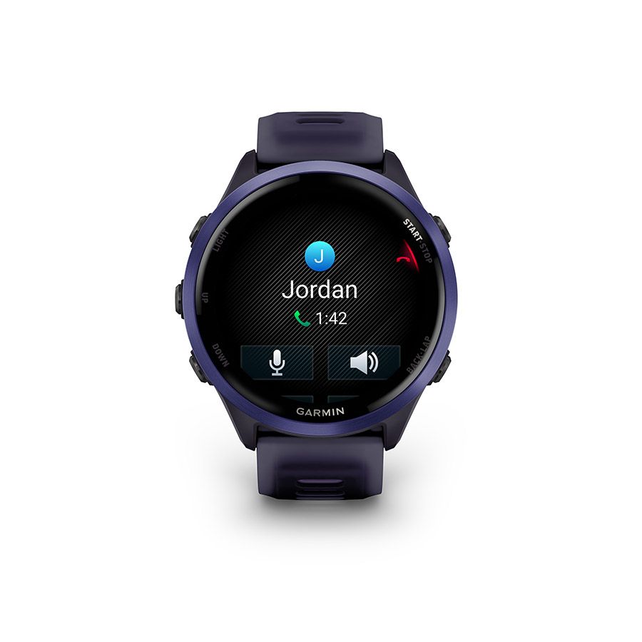 Garmin, Forerunner 570 47mm, Watch, Watch Color: Indigo, Wristband: Translucent Imperial Purple/Indigo - Silicone