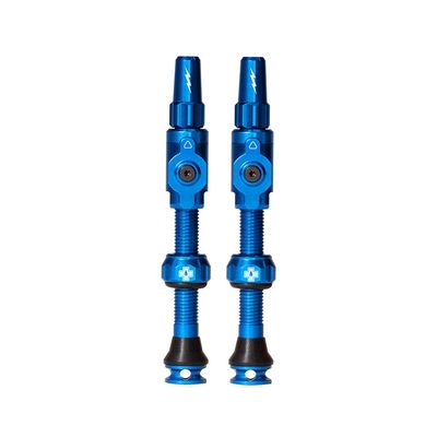 Muc-Off, Big Bore Lite Large, Tubeless Valve, Presta, 45mm, Blue, Pair