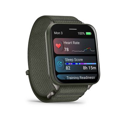 Garmin, Venu X1, Watch, Watch Color: Moss, Wristband: Moss - Nylon