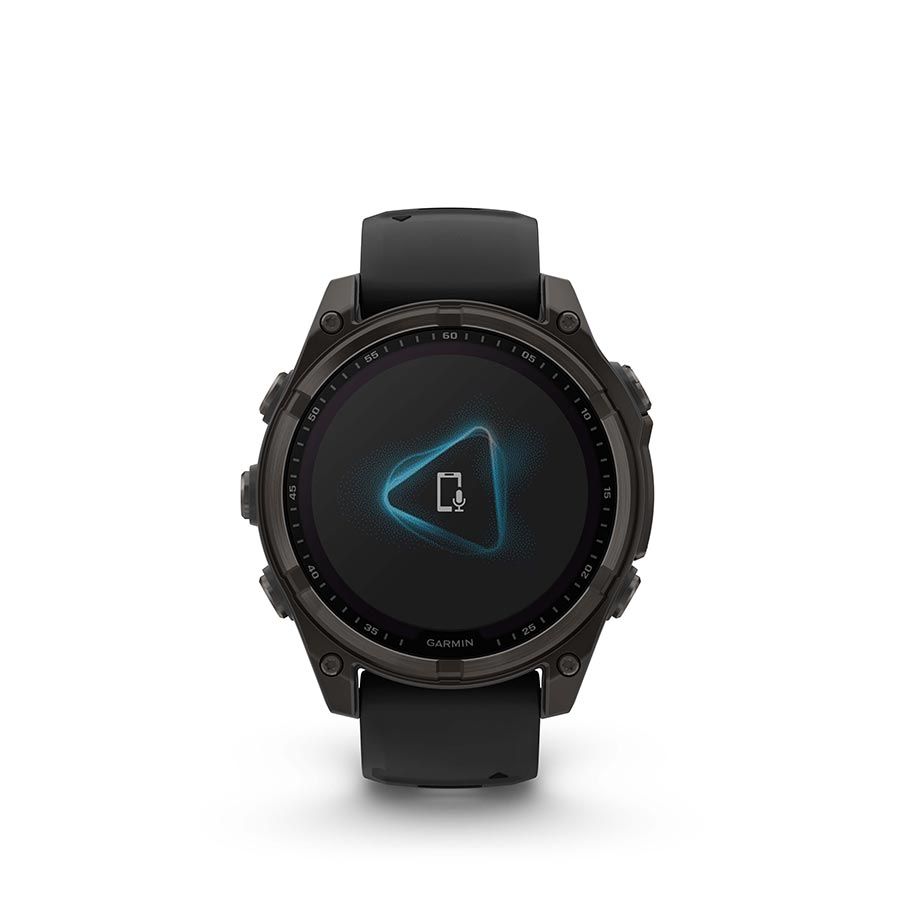 Garmin, fenix 8 Solar Sapphire 47mm, Watch, Watch Color: Grey, Wristband: Black/ Pebble Gray - Silicone