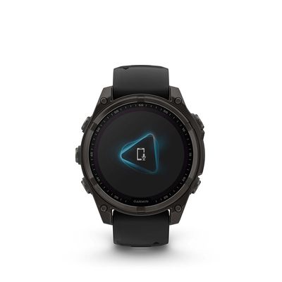 Garmin, fenix 8 Solar Sapphire 47mm, Watch, Watch Color: Grey, Wristband: Black/ Pebble Gray - Silicone