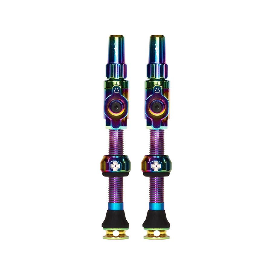 Muc-Off, Big Bore Lite Large, Tubeless Valve, Presta, 45mm, Iridescent, Pair