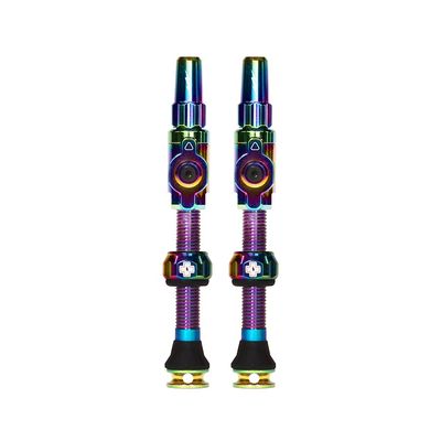 Muc-Off, Big Bore Lite Large, Tubeless Valve, Presta, 45mm, Iridescent, Pair