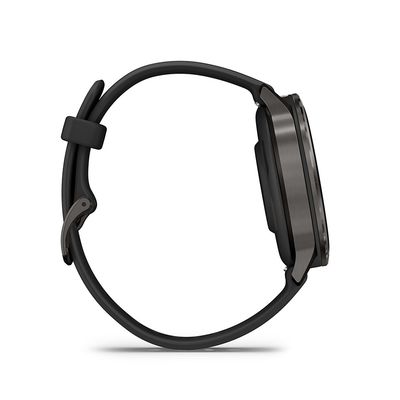 Garmin, Venu 4 41mm, Watch, Watch Color: Slate, Wristband: Black - Silicone