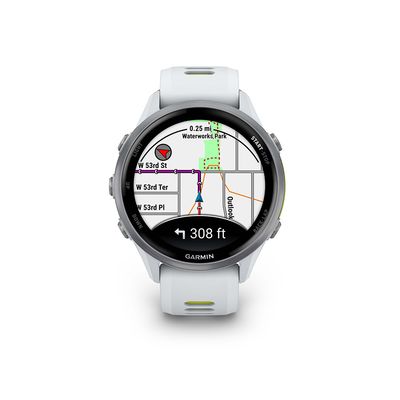 Garmin, Forerunner 970, Watch, Watch Color: Whitestone, Wristband: Whitestone/TRanslucent Amp Yellow- Silicone