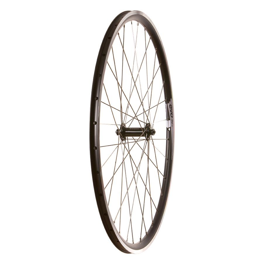 Wheel Shop, Evo Tour 16 Black/ Shimano Tiagra HB-RS400 Black, Wheel, Front, 700C / 622, Holes: 32, QR, 100mm, Rim