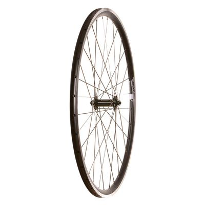Wheel Shop, Evo Tour 16 Black/ Shimano Tiagra HB-RS400 Black, Wheel, Front, 700C / 622, Holes: 32, QR, 100mm, Rim