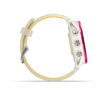 Garmin, Forerunner 570 42mm, Watch, Watch Color: Bone, Wristband: Translucent Bone/Mango - Silicone