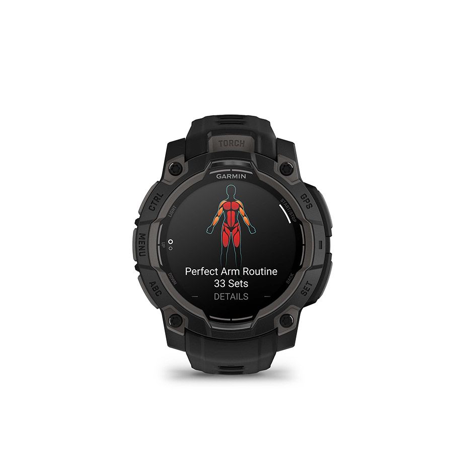 Garmin, Instinct 3 45mm AMOLED, Watch, Watch Color: Black, Wristband: Black - Silicone