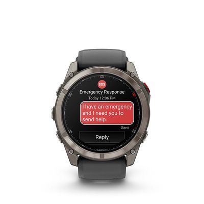 Garmin, fenix 8 Pro 51 mm- AMOLED Sap., Watch, Watch Color: Grey, Wristband: Black - Silicone