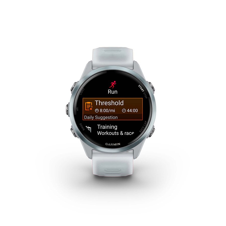 Garmin, Forerunner 570 42mm, Watch, Watch Color: Cloud Blue, Wristband: Translucent Whitestone/Cloud Blue - Silicone