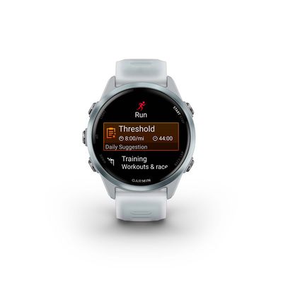 Garmin, Forerunner 570 42mm, Watch, Watch Color: Cloud Blue, Wristband: Translucent Whitestone/Cloud Blue - Silicone