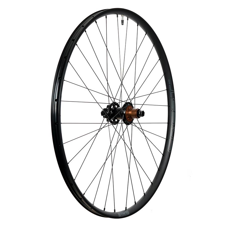 Stans No Tubes, Crest MK4, Wheel, Rear, 27.5'' / 584, Holes: 32, 12mm TA, 148mm, Disc IS 6-bolt, Shimano HG