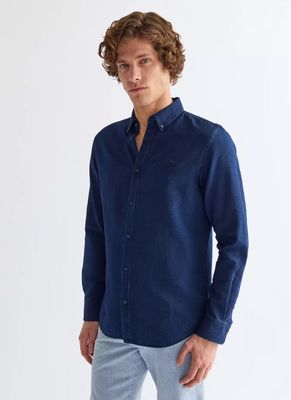 112364234 Oxford Shirt Indigo Oxford