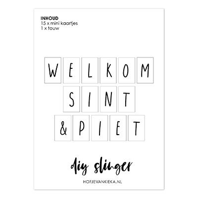 Hofje van Kieka – slinger – Welkom sint &amp; piet