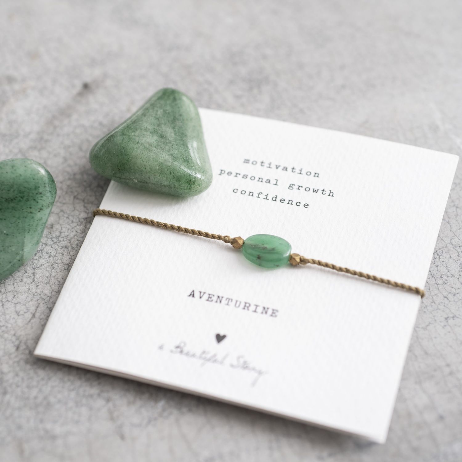 Gemstone Card - Aventurine
