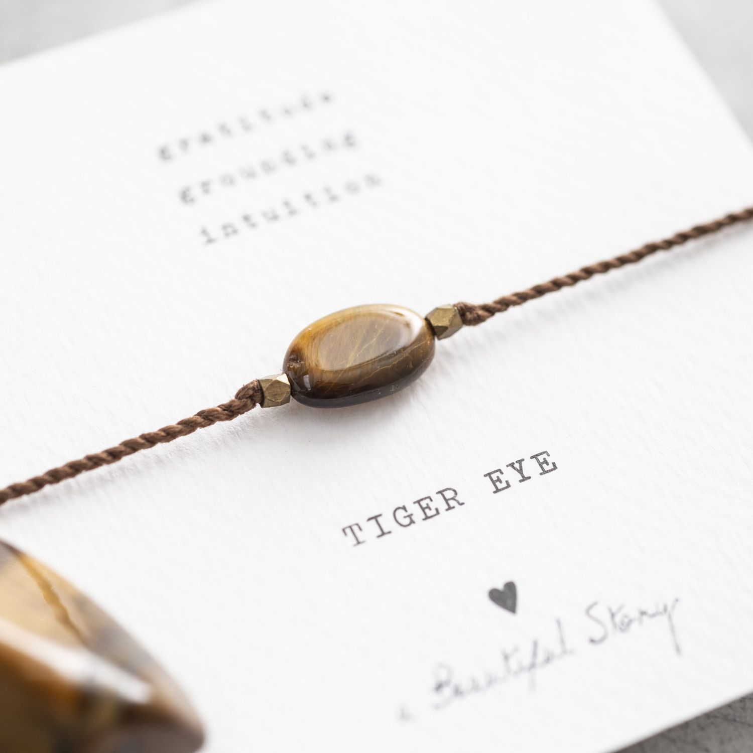 Gemstone Card - Tiger Eye