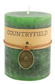Countryfield Kaars effen ro Tonnie S leger groen - L7,3B7,3H7,2CM