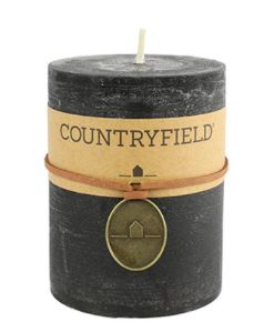 Countryfield - Kaars effen ro Tonnie S zwart - L7,3B7,3H7,2CM
