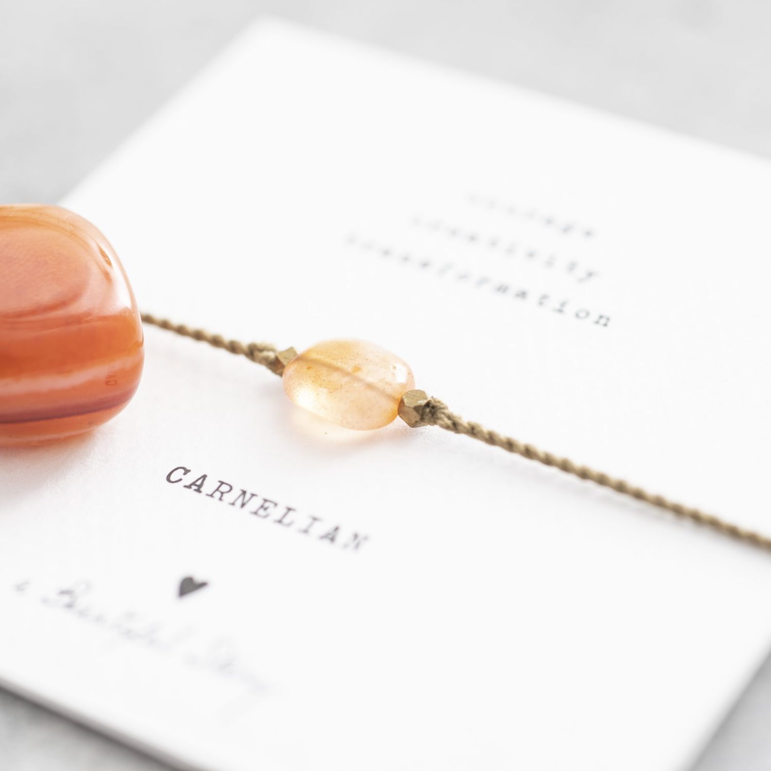 Gemstone Card - Carnelian