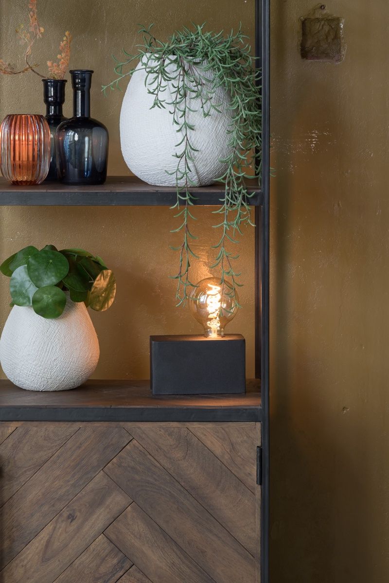 Light &amp; Living - Tafellamp Riviano mat zwart